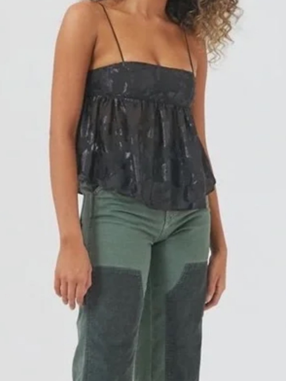 Urban Outfitters Black Patterned Top
